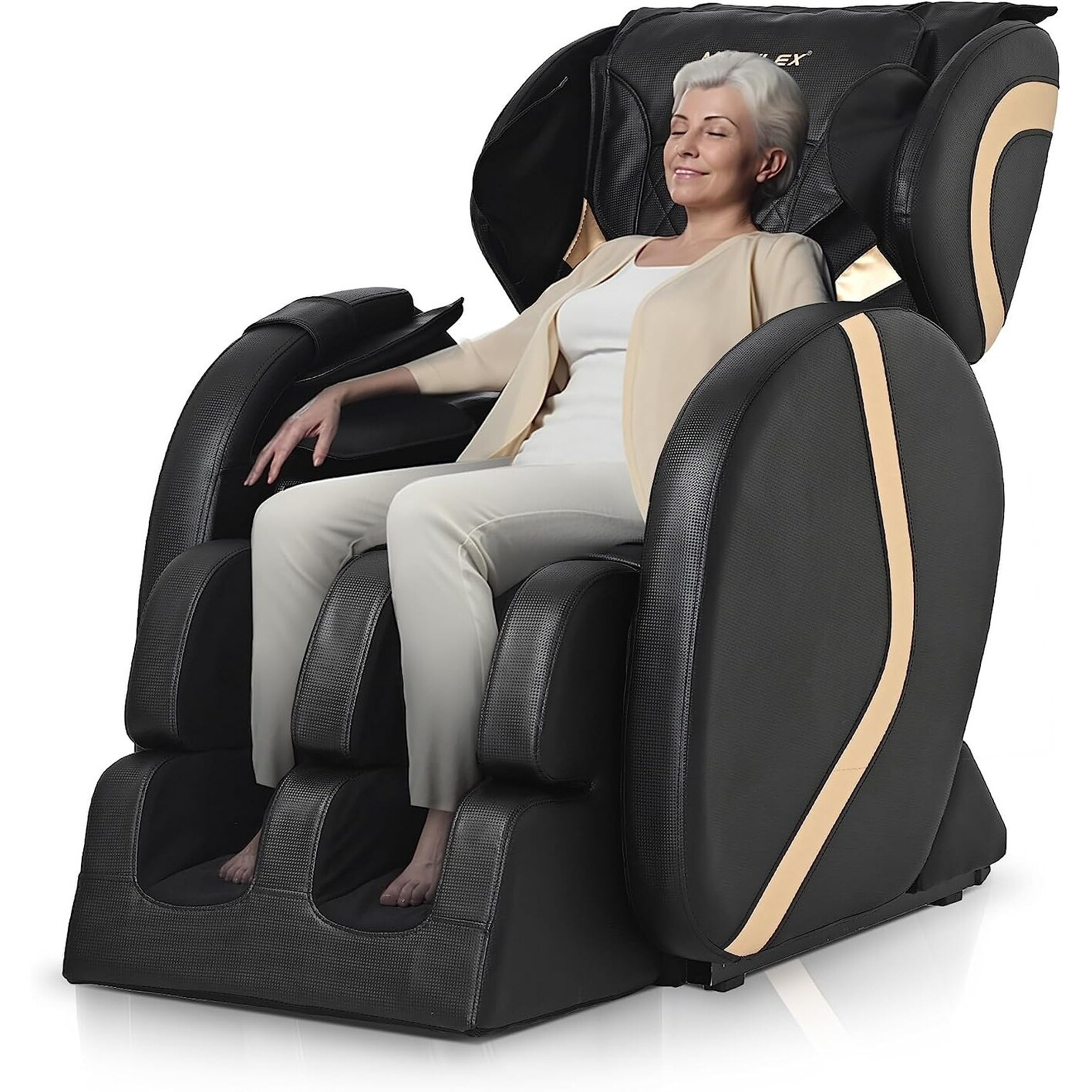 Zero Gravity Motion Massage Recliner for Parents, Full Body Air Pressure Massage Chair Recliner with Heating and moving Roller | Bed Bath & Beyond