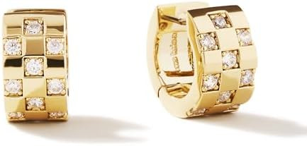 Ana Luisa Eden Huggie Hoop Earrings for Women - Chunky 14K Gold Plated & Silver Rhodium Plated w/... | Amazon (US)