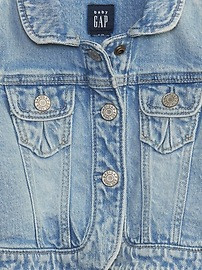 Baby Organic Cotton Puff Denim Jacket with Washwell | Gap (US)