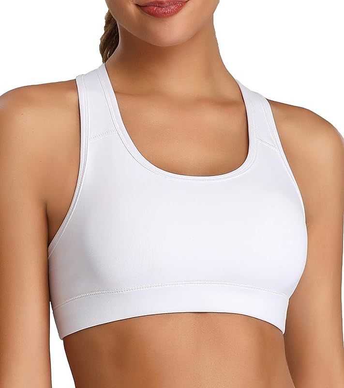Women's Racerback Sports Fitness Support Workout Running Bras | Amazon (US)