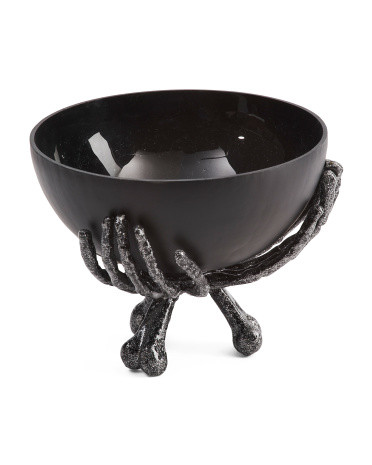 Skeleton Hands Round Bowl | TJ Maxx
