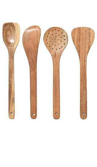 Acacia Wooden Utensils Set of 4 | Revolve Clothing (Global)