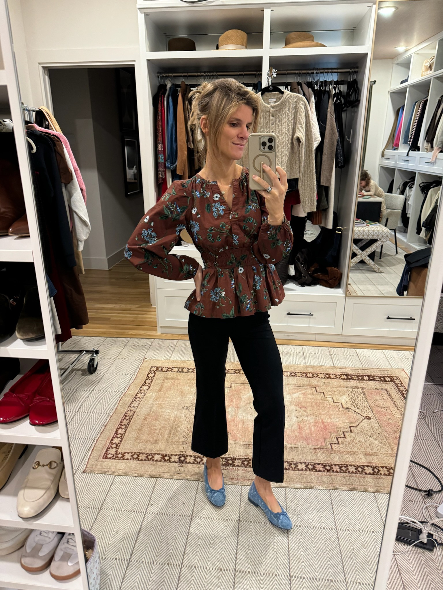 Wearing xs in top and petite length in pants 