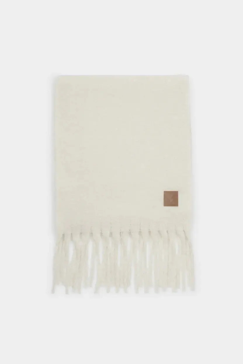 Katie Loxton Oversized Recycled Tassel Scarf in Off White in Off-White at Nordstrom | Nordstrom