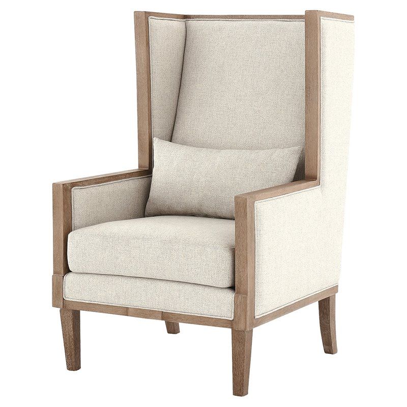 Ashley Furniture Avila Fabric Accent Chair in Linen - Walmart.com | Walmart (US)