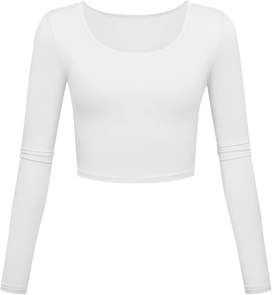 Kindcall Lightweight Basic Crop Tops Slim Fit Long Sleeve Workout Shirts for Women | Amazon (US)