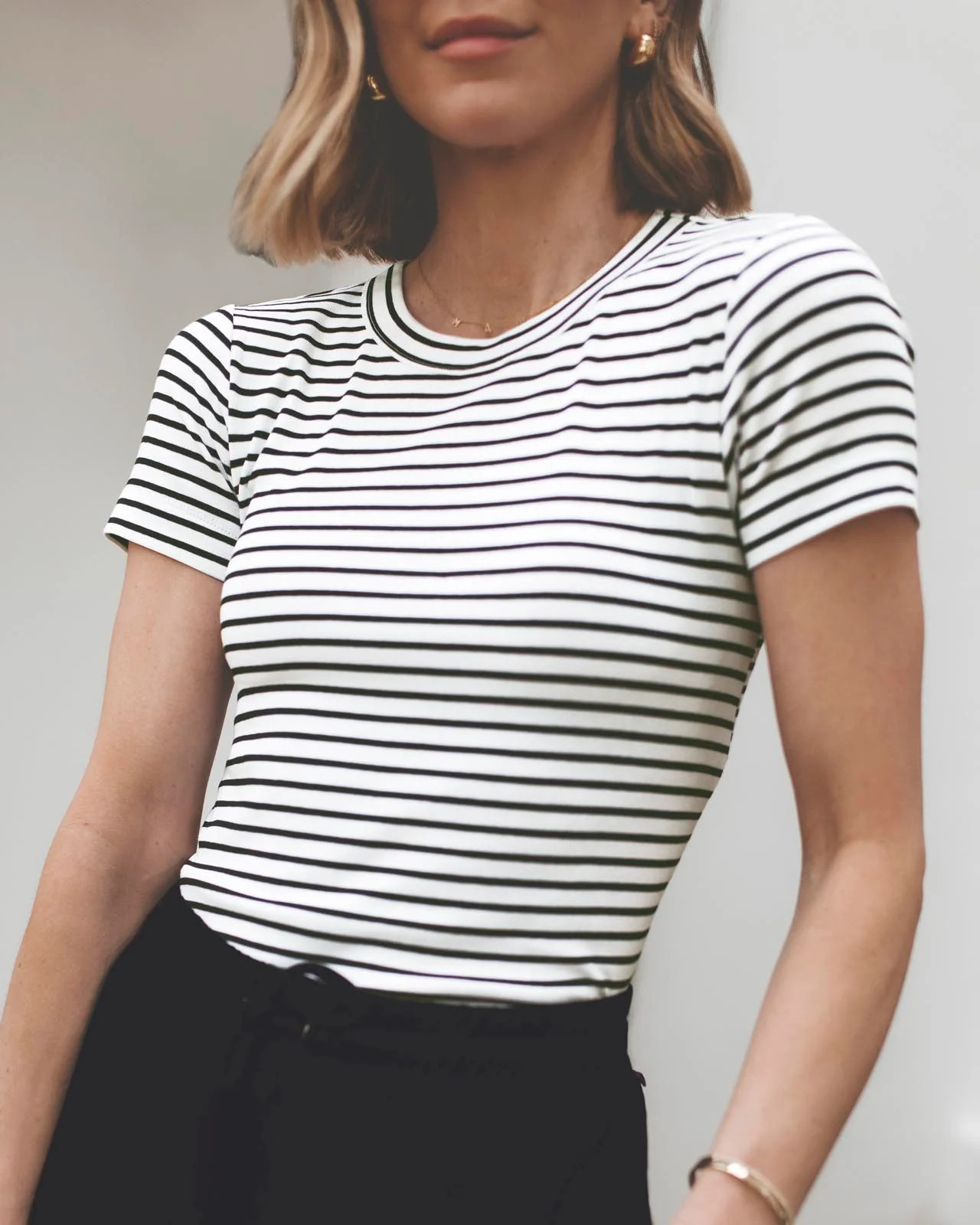 Splendid x @Cellajaneblog Stripe Crew Tee | Splendid