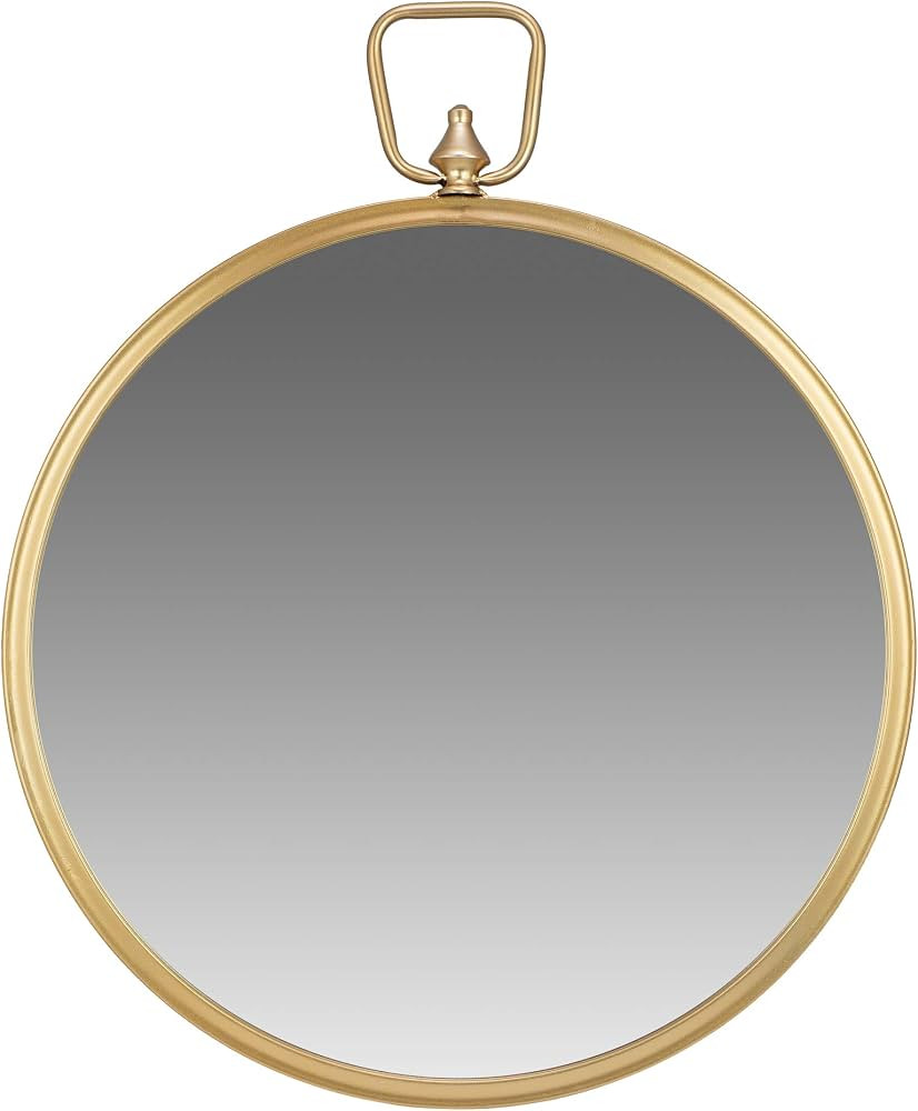Patton Wall Decor Gold Round Wall Mirror with Decorative Handle, 22" x 26" | Amazon (US)