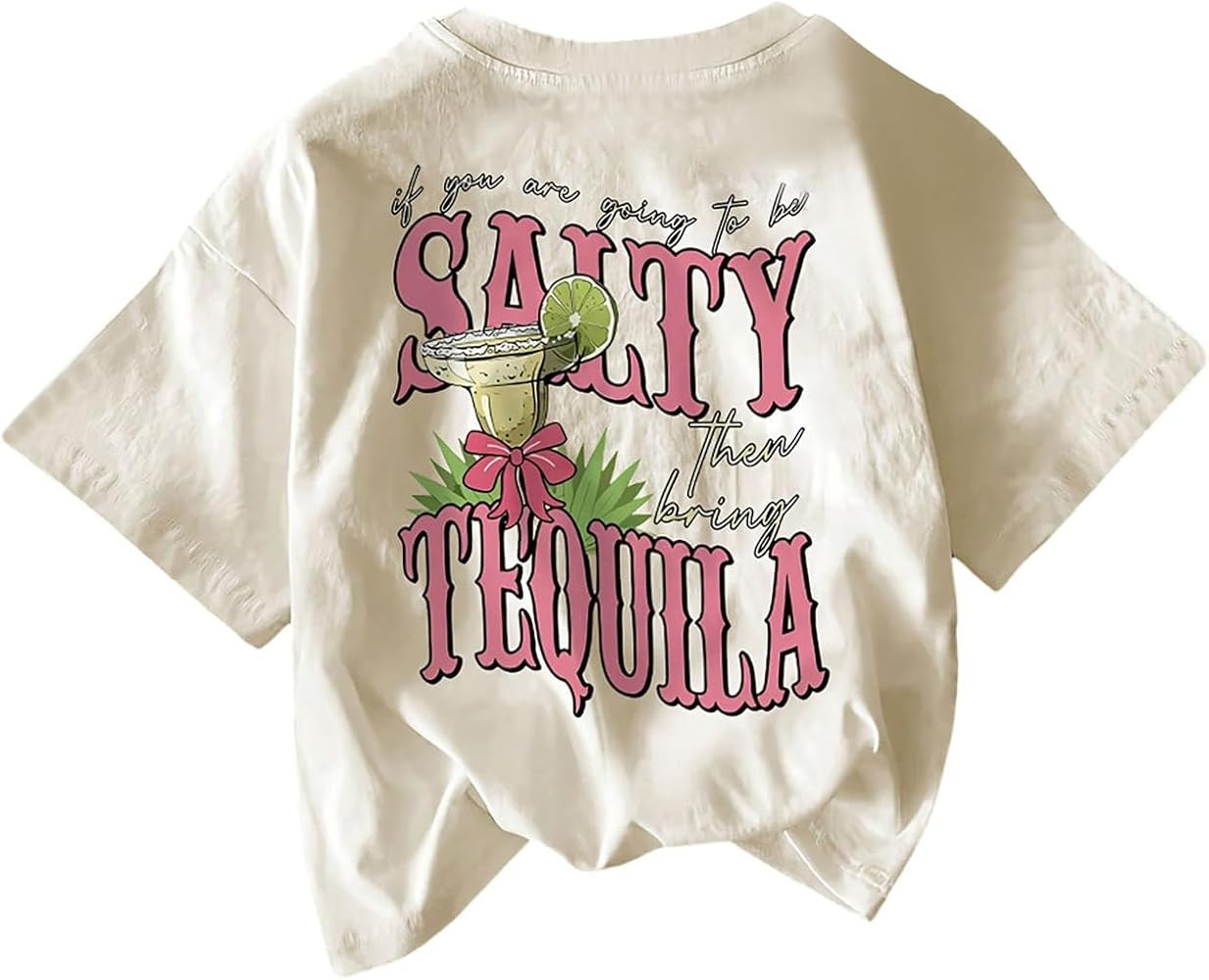 SHENHE Women's Tequila Graphic T Shirts Loose Print Short Sleeve Tops Casual Tees Shirt | Amazon (US)
