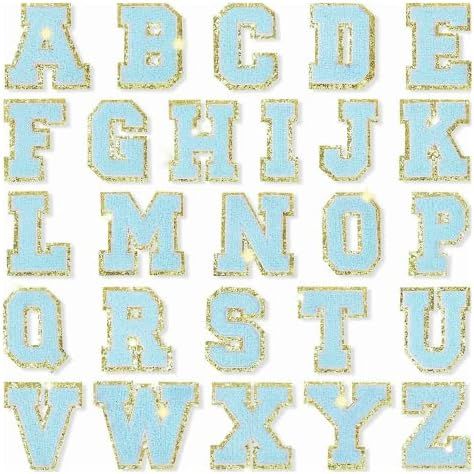 26Pcs A-Z Iron On Letter Patches,Varsity Chenille Letter Patches,Iron on Letters for Clothing,Eng... | Amazon (US)