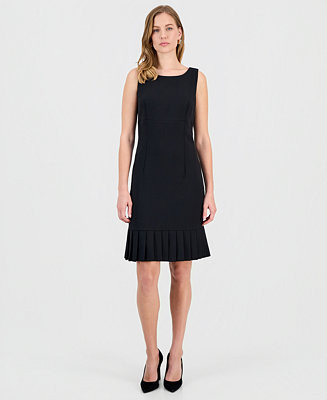 Kasper Women's Stretch-Crepe Pleat-Hem Sheath Dress, Regular & Petite  - Macy's | Macy's