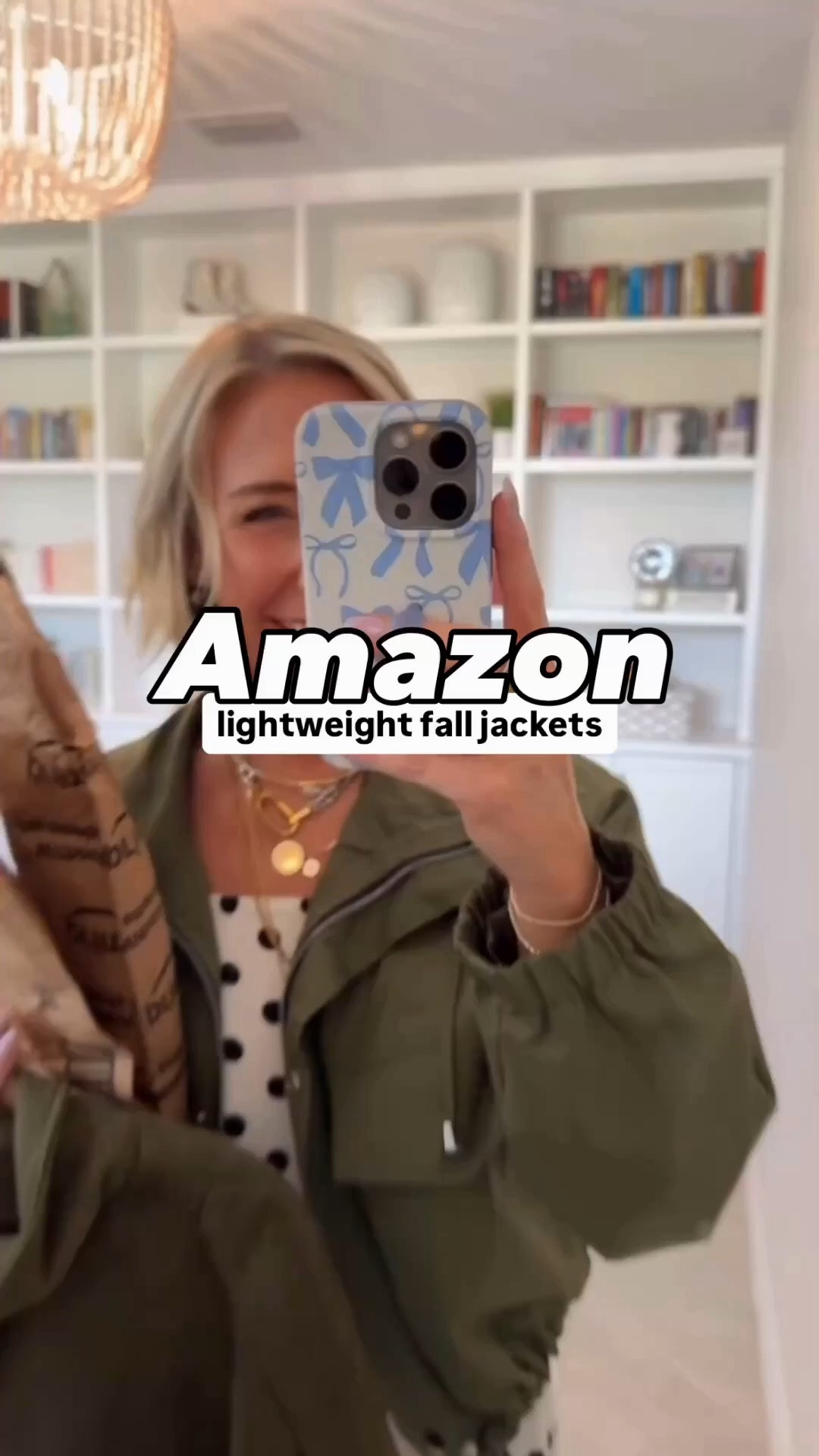 Amazon - lightweight fall jackets 1. Cropped Utility Jacket - size XL (bought the XL on accident, but I don't mind it). 20 colors. * White Polka Dot Maxi Dress - Size Small (could have done an XS). Code 20LESLIE for 20% off. * Wide Leg Jeans - size 25. (Color: C-inseam 30"-medium Blue). 2. Polka Dot Drawstring Jacket - size small. 6 colors. 3. Suede Cropped Bomber Jacket - size small. 9 colors. 4. Oversized Denim Hoodie - size small. 4 colors. * Wide Leg Yoga Pants - size small (regular length). 9 colors. 5. Polka Dot Cropped Jacket - size small. 14 colors.

#LTKOver40#LTKSeasonal#LTKPetite