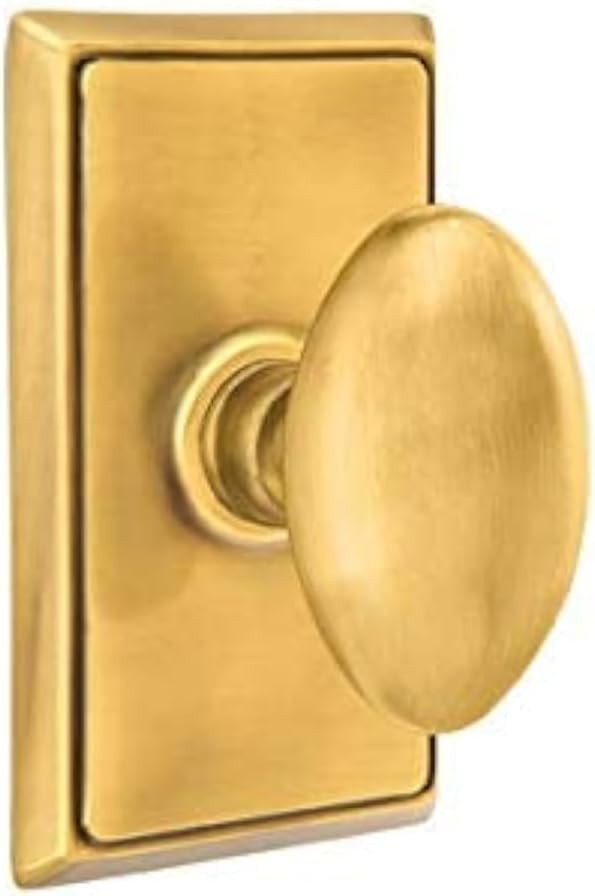 Emtek Passage Set, Rectangular Rosette, Egg Knob (French Antique) | Amazon (US)