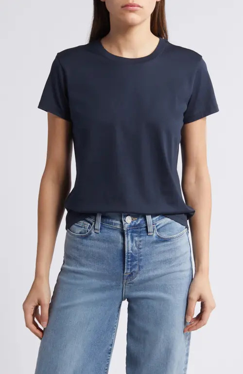 FRAME Baby Tee in Navy at Nordstrom, Size X-Large | Nordstrom