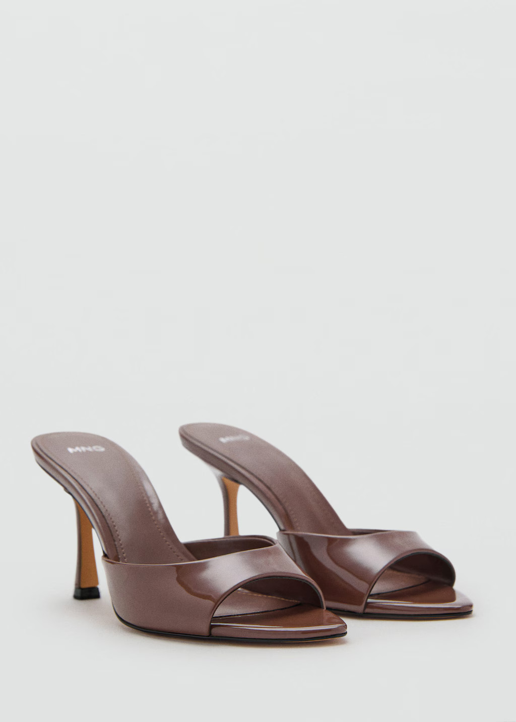 Pointed-heel sandals chocolate - Woman - 9½ - MANGO | Mango (US/MX/AU)