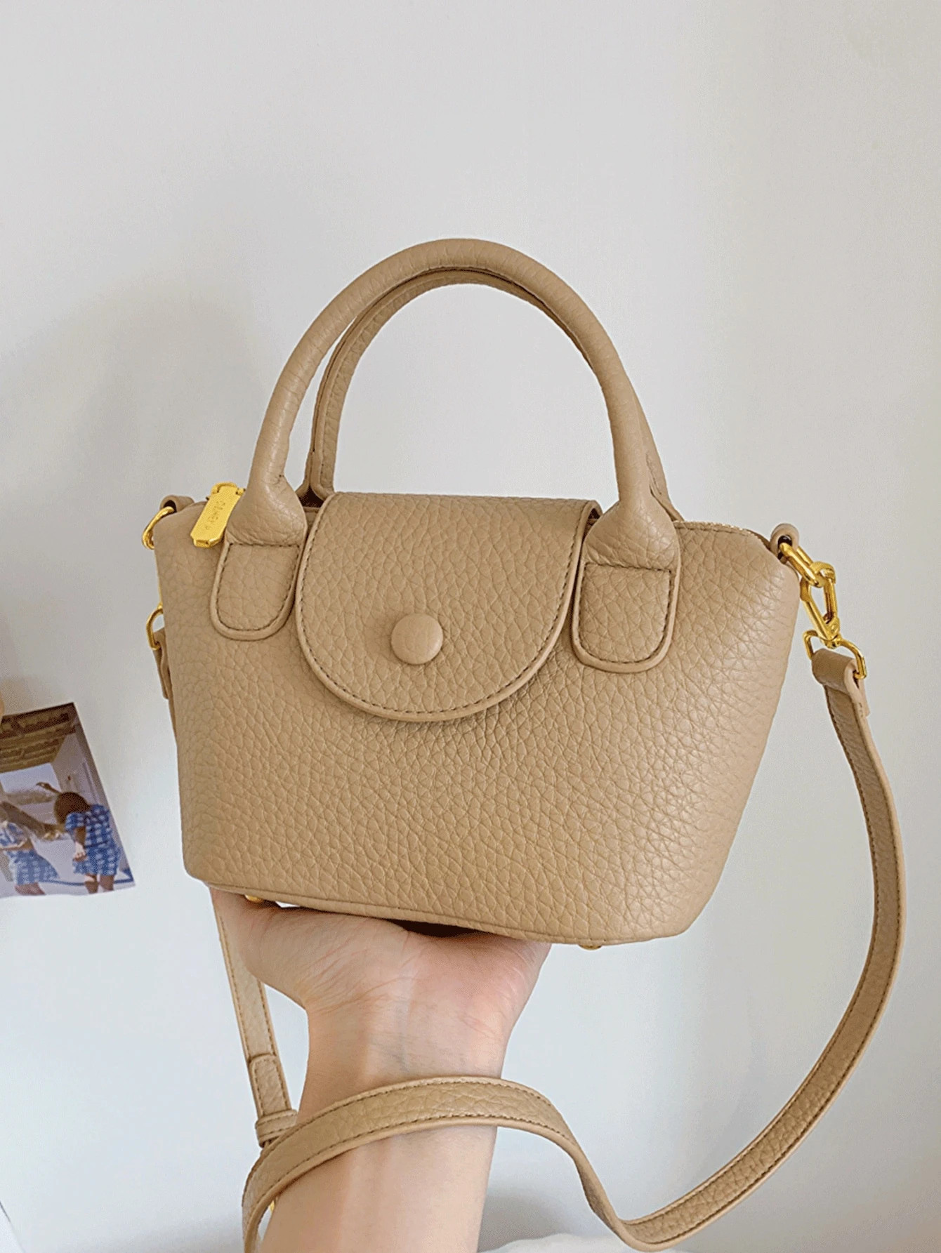 Winter New Fashion Classic Joker Solid Color Pu Bag, Letter Pattern Decorative Design Square Bag,... | SHEIN