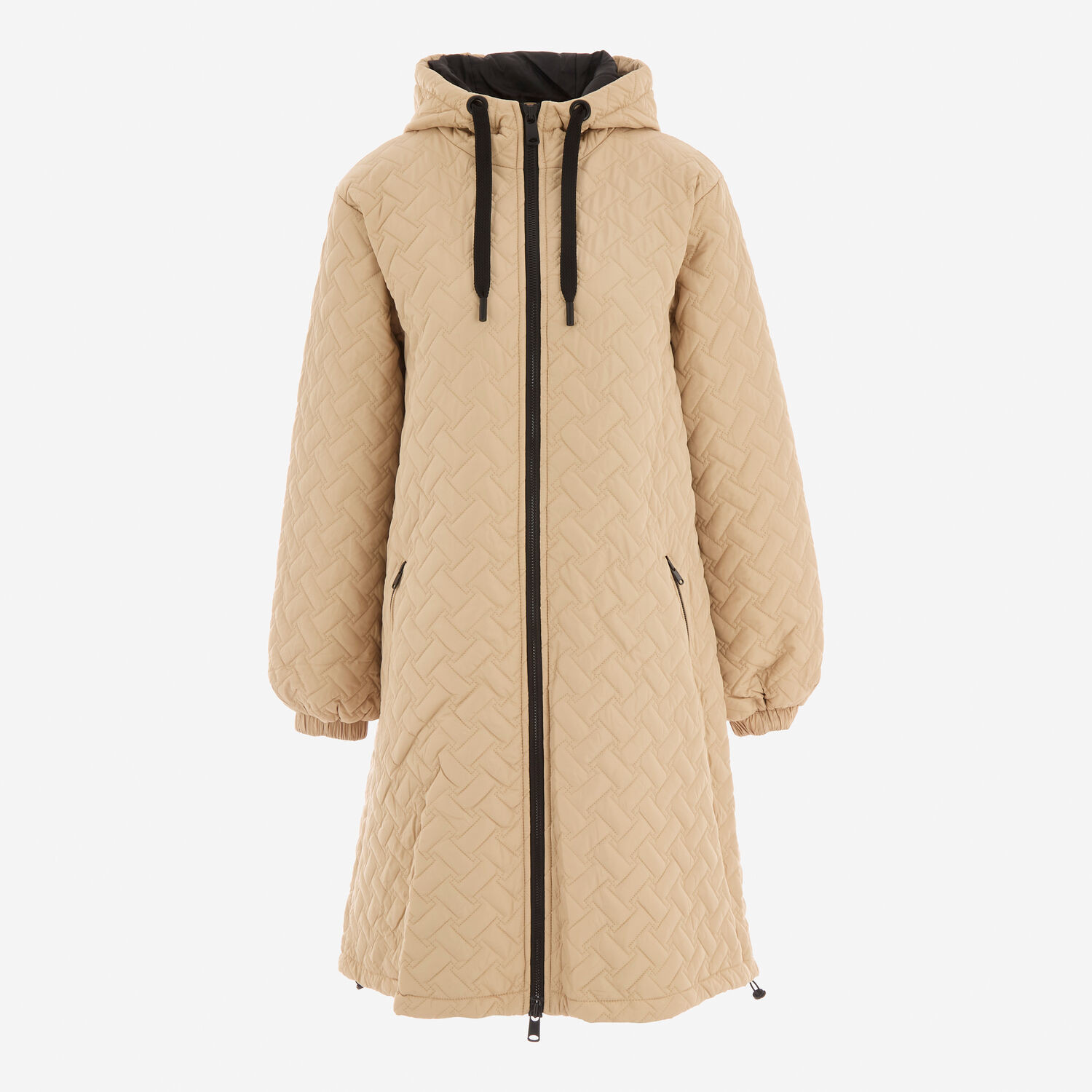 Sand Quilt Fenta Long Coat | TK Maxx
