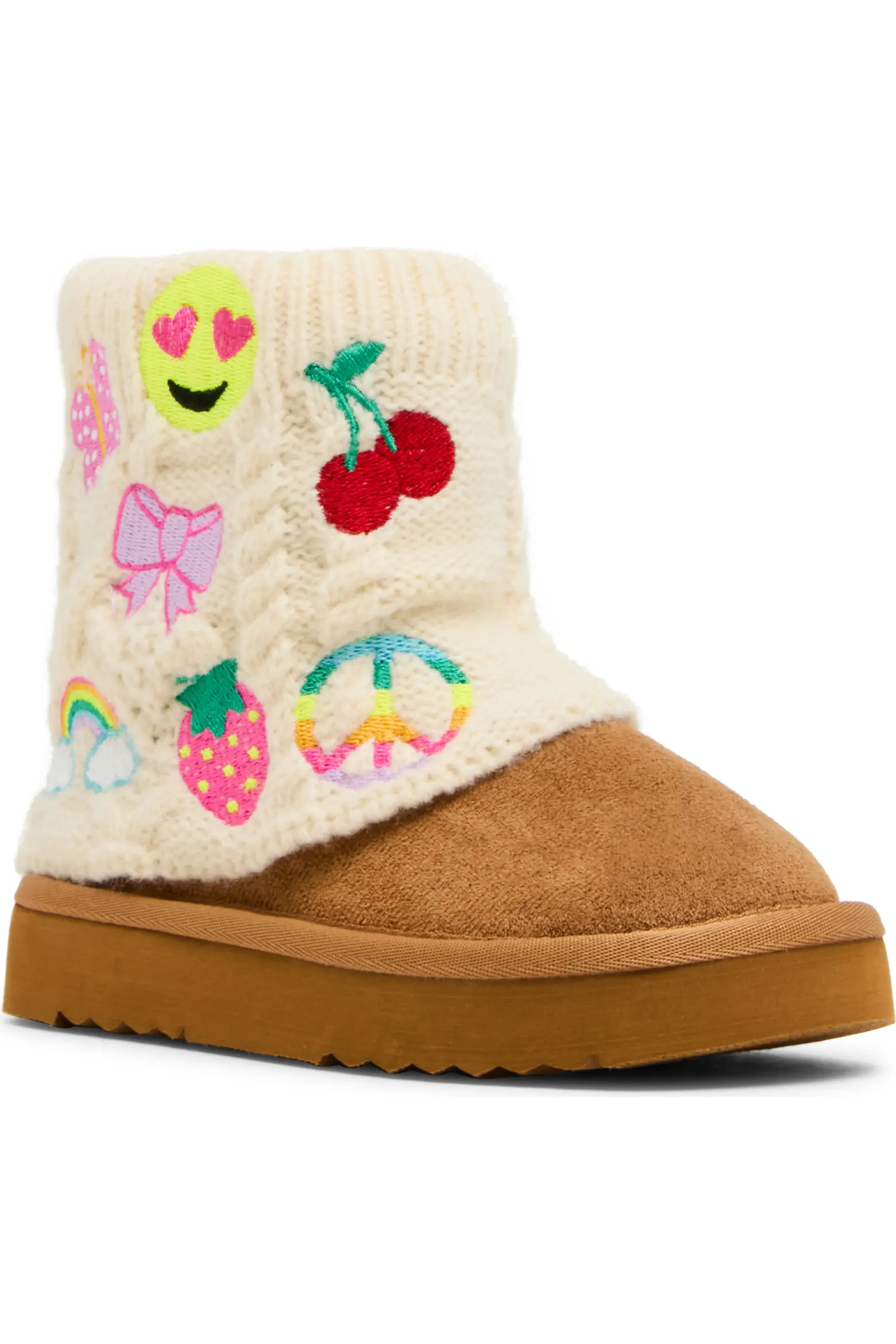 Kids' Cozy Embroidered Knit Boot (Women) | Nordstrom | Nordstrom