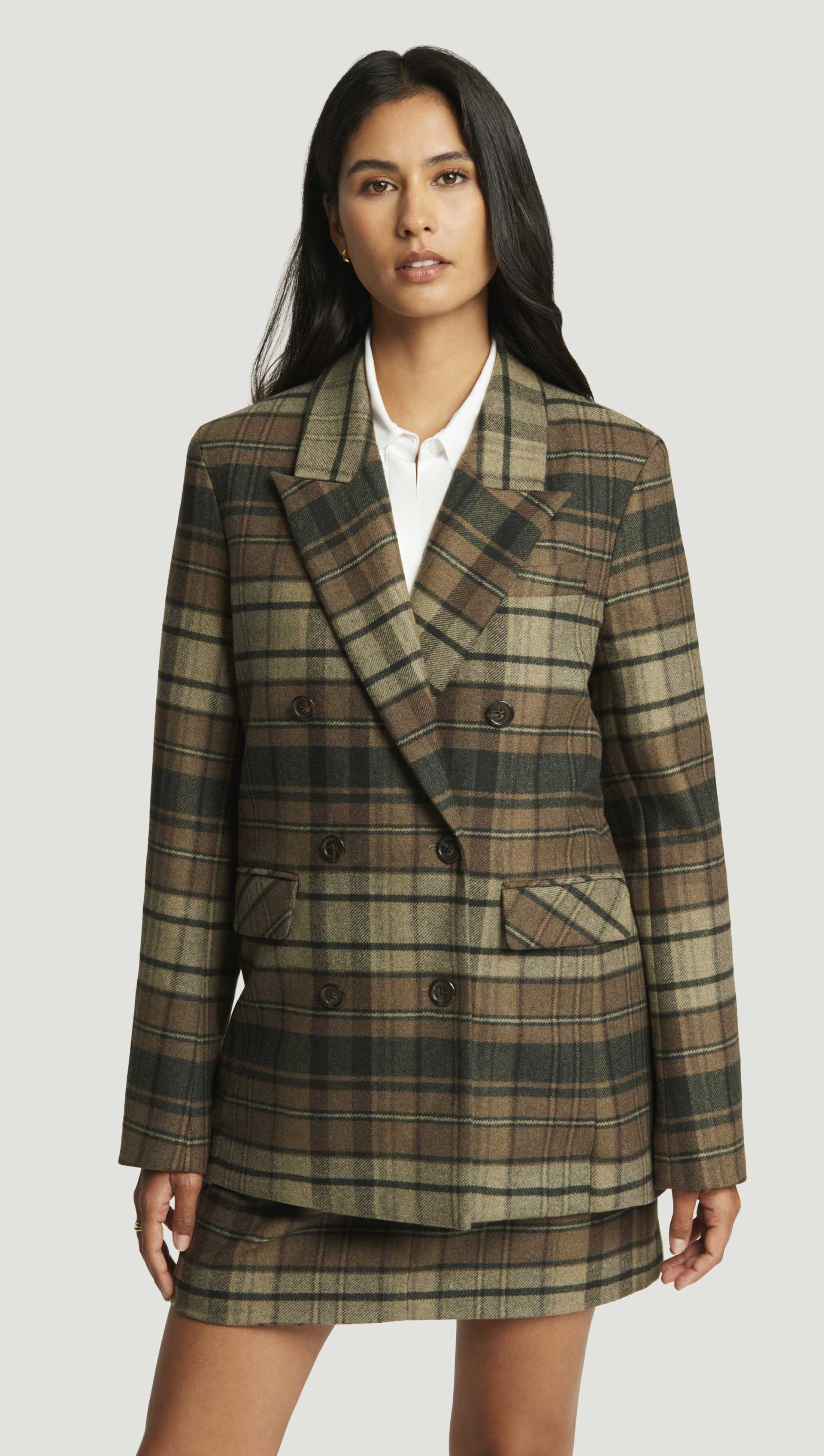 Raglan Blazer in Flannel | Women's Blazers | Argent | Argent