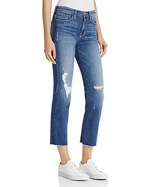 Flying Monkey Distressed Straight-Leg Jeans in Medium Blue | Bloomingdale's (US)