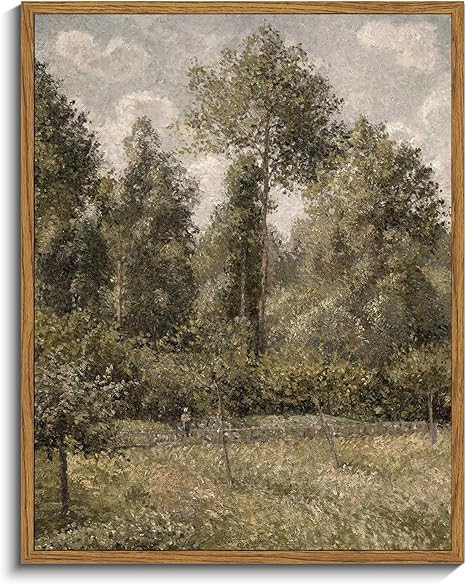 InSimSea Framed Canvas Prints Art Vintage Decor, Farmhouse Wall Art, Poplars Oil Pantings Wall Pi... | Amazon (US)