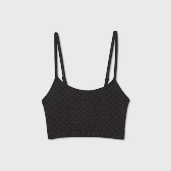 Women's Textured Seamless Longline Bralette - Colsie™ | Target