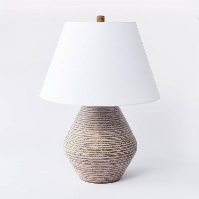 Assembled Resin Table Lamp Tan - Threshold™ designed with Studio McGee | Target