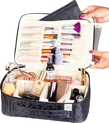 Ellis James Designs Extra Large Makeup Bag With Compartments - big makeup bag organizer, large co... | Amazon (US)