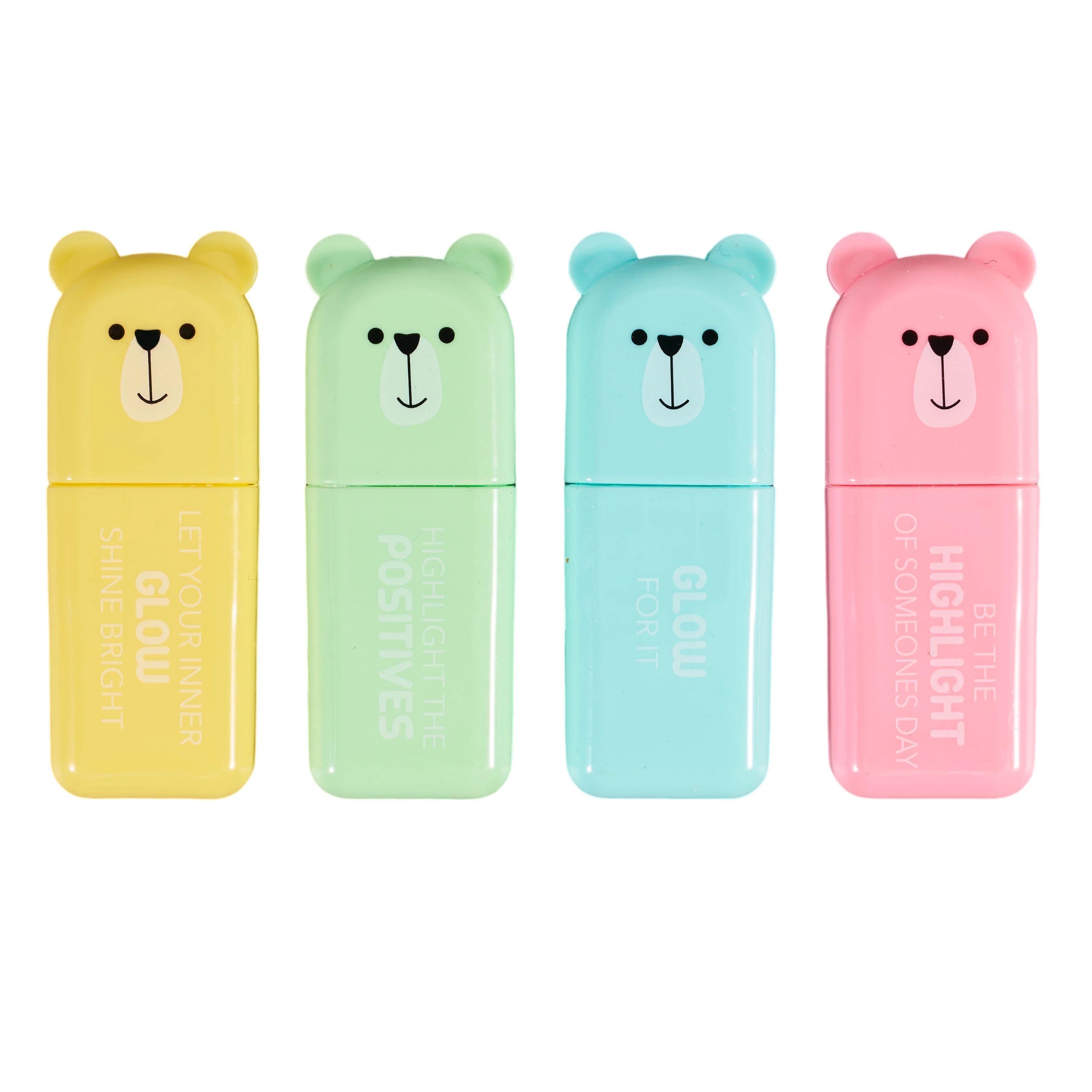 U Style Bear Mini Highlighters, 4 Pack | Walmart (US)