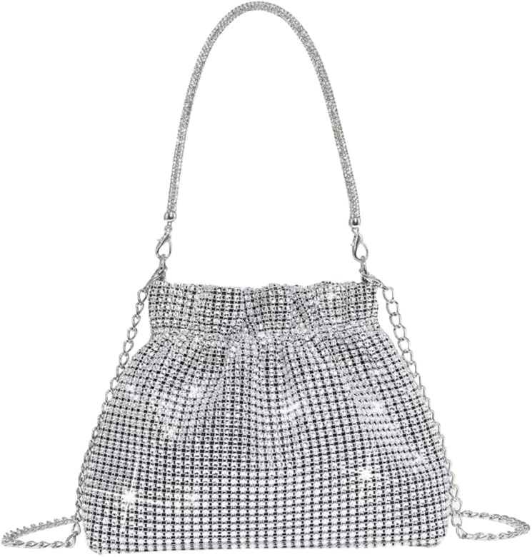 CALYPSO ROSE Rhinestone Purse – Stylish Evening Bag - Silver Clutch Purse for Women - Sparkly P... | Amazon (US)