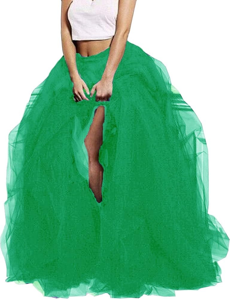 Lisong Women Maxi Tulle Floor Length Layered High Waist Spectial Occasion Skirt | Amazon (US)