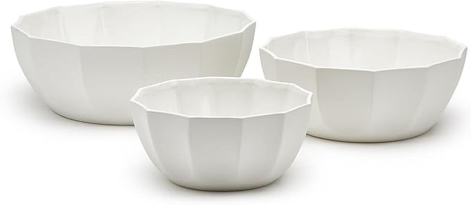 Two's Company The Octagonal Bowl Set of 3 (Food Safe) - Ceramic | Amazon (US)
