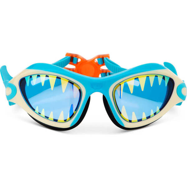 Shark Megamouth Shark Tooth White Youth Novelty Swim Goggle, White | Maisonette