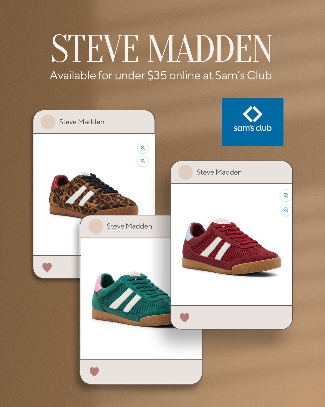 Steve Madden sneakers for under $35 👟✨ These come in so many fun colors + prints and are such a steal! The catch 👉 you’ll need a Sam’s Club online account to grab them (they’re only available online!). Linking them here for you to shop before sizes disappear.

#SteveMadden #SamsClubFinds #LTKshoecrush #LTKsale

#LTKFindsUnder50 #LTKShoeCrush