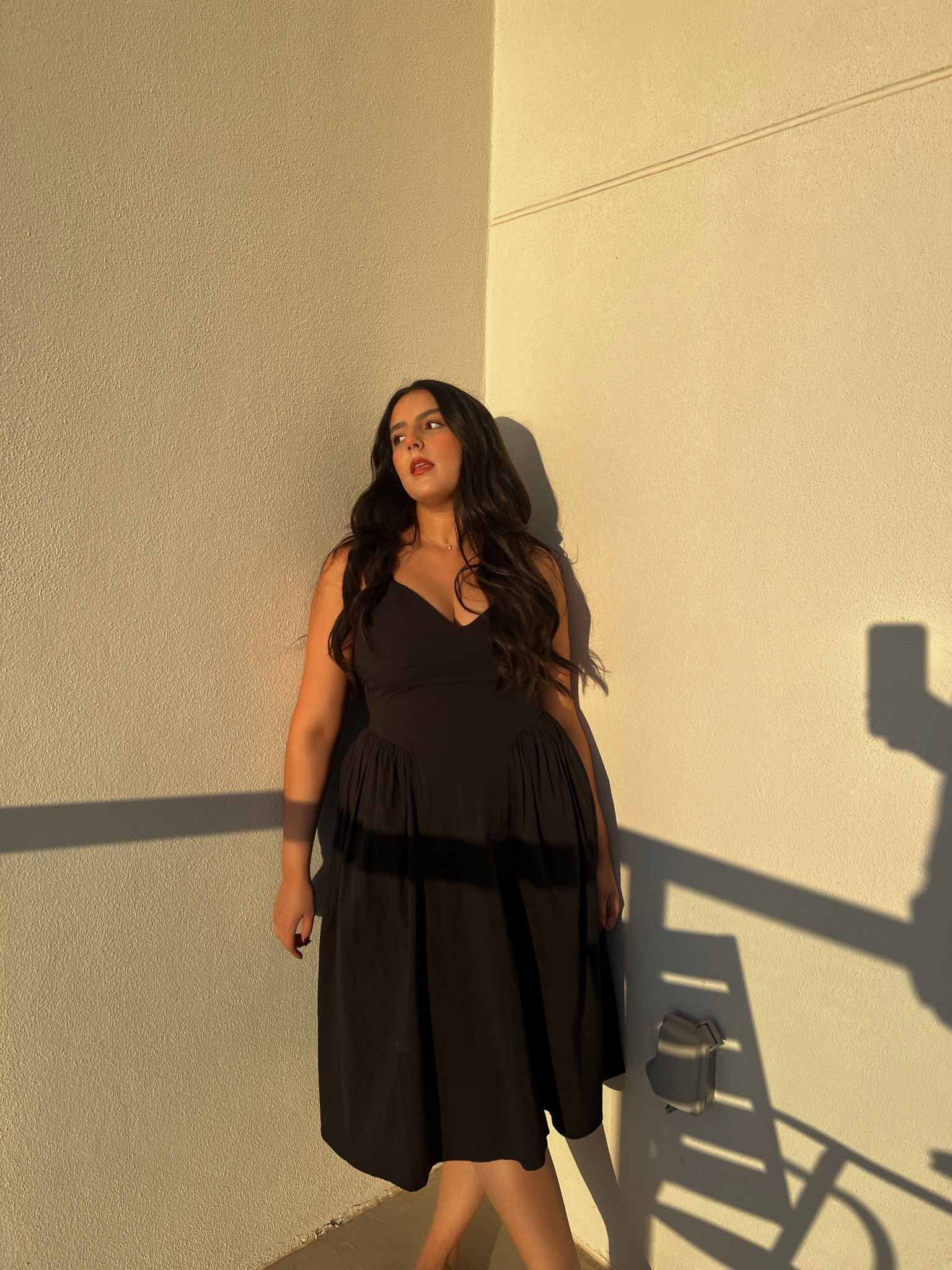 The most stunning flattering little black midi dress that can be dressed up or dressed down depending how you want to style it! I wore it for a wedding rehearsal and it was perfect! 

#LTKstyletip #LTKfindsunder50 #LTKmidsize