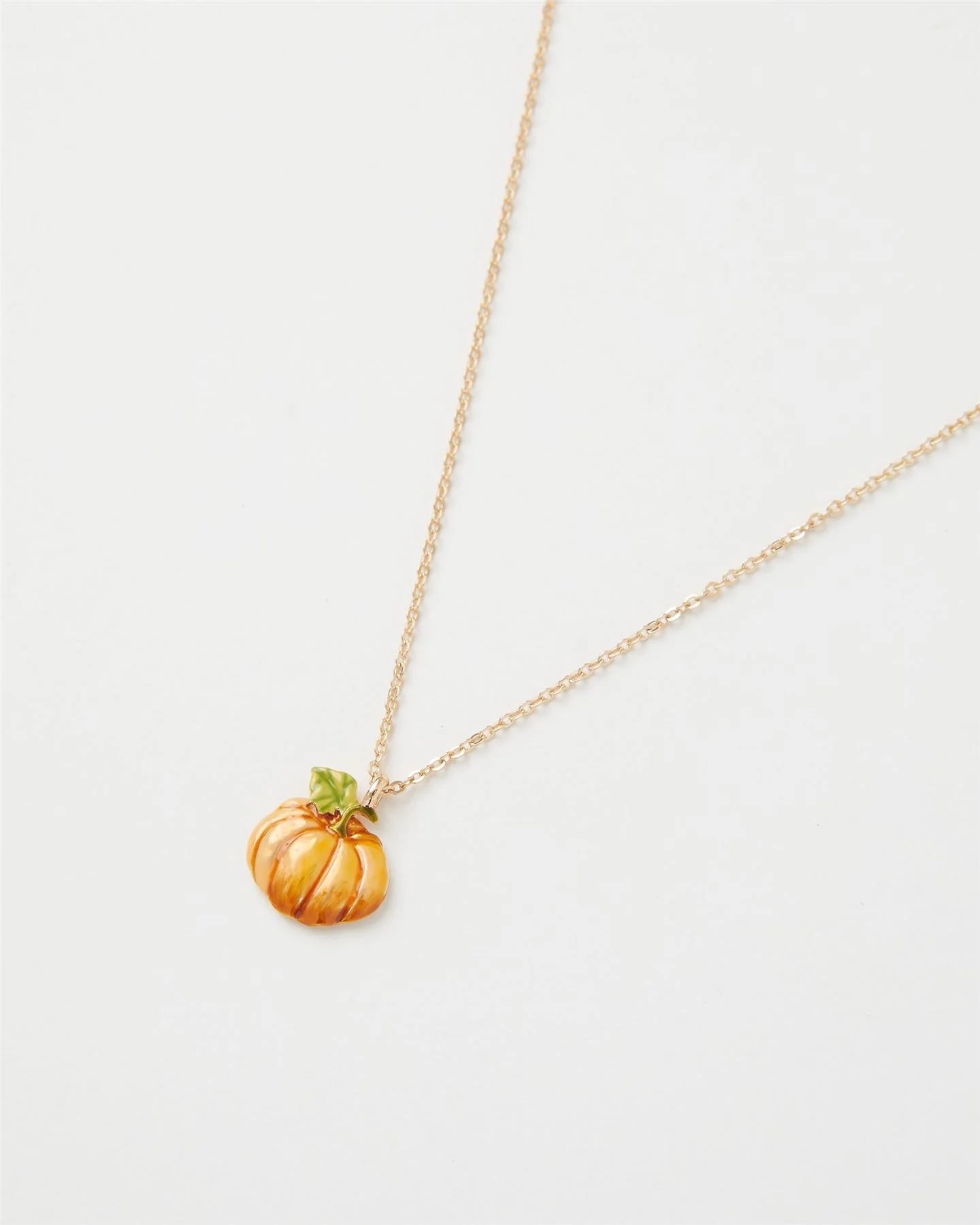 Enamel Pumpkin Short Necklace | Fable England