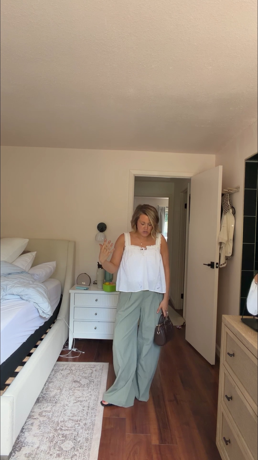 casual outfit / what I wore to grab wine with a friend 

Everything tts:
Too, M
Pants, M (I’m inbetween small and medium)

#LTKgrwm #LTKmomlife #LTKootd