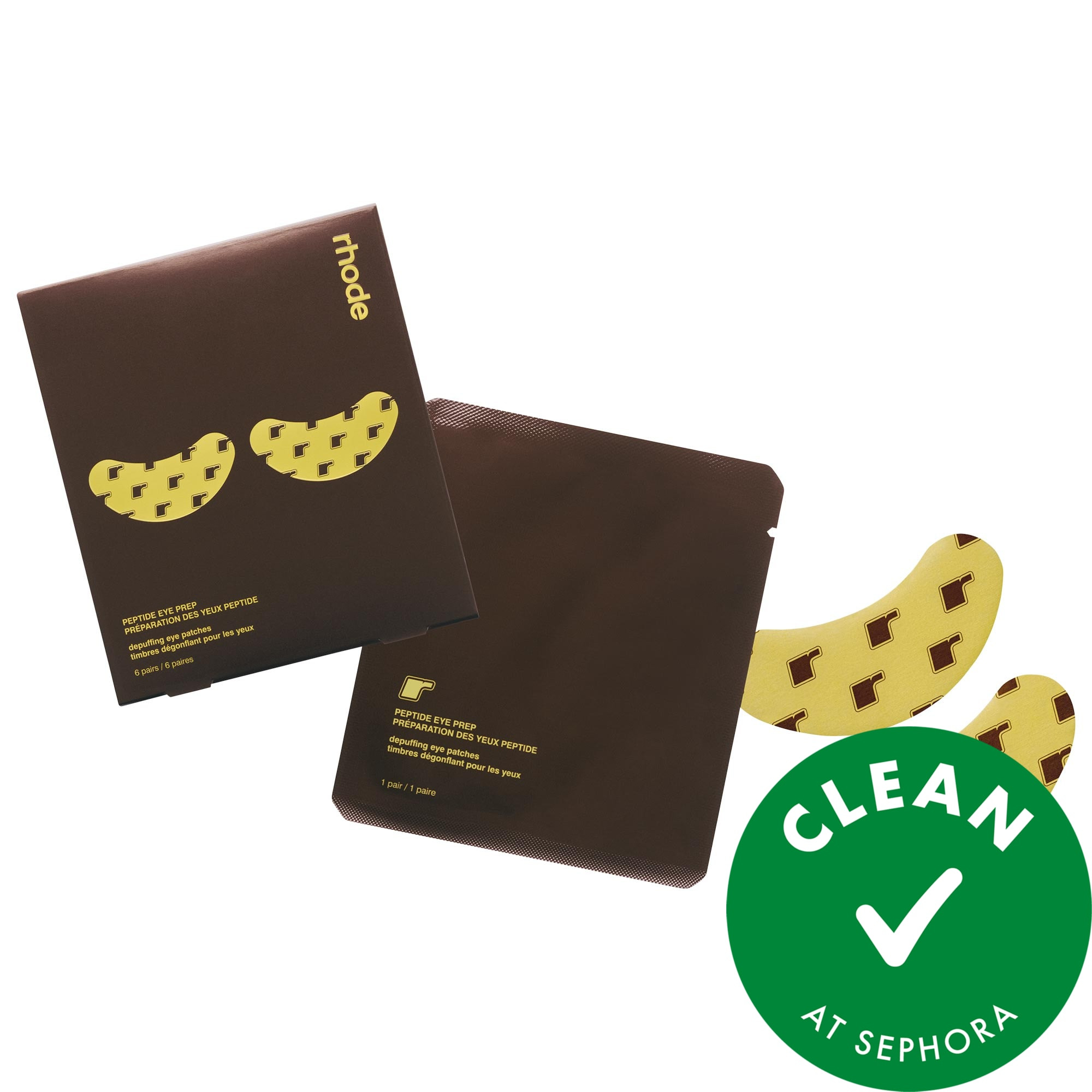 rhode Limited Edition Peptide Eye Prep Depuffing Eye Patches Banana Peel - 6 pairs/pack | Sephora (US)