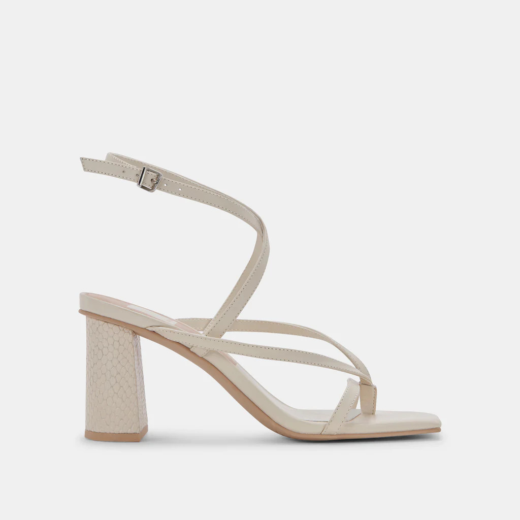 PAROO HEELS IVORY LEATHER | DolceVita.com