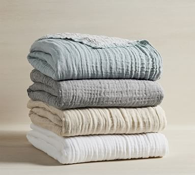 Cloud Linen Blanket | Pottery Barn (US)