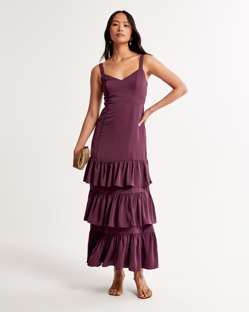 Ruffle Tiered Maxi Dress | Abercrombie & Fitch (US)