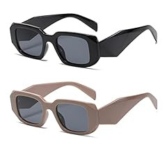 Verfimaci Trendy Rectangle Sunglasses for Women Man Square Sun Glasses | Amazon (US)