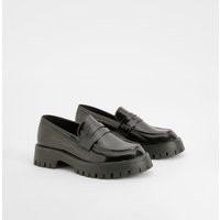 Womens Chunky Loafers - Black - 10 | boohoo (US & Canada)