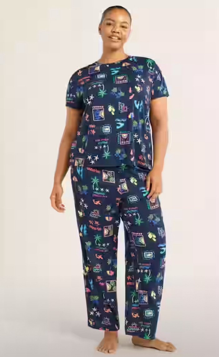 These cozy-cute PJs from Joyspun at Walmart are a total win — and under $15! 🙌 The short sleeve sleep tee + relaxed open-leg pants combo is so comfy for lounging, movie nights, or bedtime snuggles. 💕

🛍 Details:
• 2-piece set: short sleeve top + pants
• Relaxed fit with a stretchy elastic waistband
• Lightweight, breathable, and machine washable
• Fun tropical stamp print 🌴🦩🍍
• Side-seam pockets = phone + lip balm approved ✔️
• Sizes XS–3X! Inclusive fit & so soft!

💡 I’m always reaching for these on lazy mornings or when I want to look put-together while staying comfy. Pro tip: grab an extra set to gift or pack for vacation! 🎁✈️

✨ Only $12.98 and ships free at Walmart!
Tap to shop before this best seller sells out! 🛒

#Joyspun #WalmartFashion #LTKunder50 #LTKsleepwear #WalmartFinds #MatchingPJs #CozyStyle #LTKcurves #LTKwalmart #AffordableFashion #ComfyCute #LTKSeasonal #PajamaSet #SelfCareStyle

#LTKFindsUnder50 #LTKSummerEdit #LTKFindsUnder100