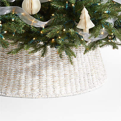 Abaca Christmas Tree Collar + Reviews | Crate & Barrel | Crate & Barrel