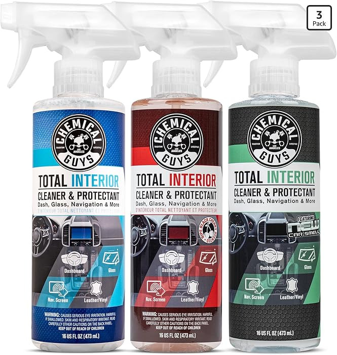 Chemical Guys Total Interior Sprayable Cleaner and Protectant Multi-Scent 3 Pack (Fresh, Black Ch... | Amazon (US)