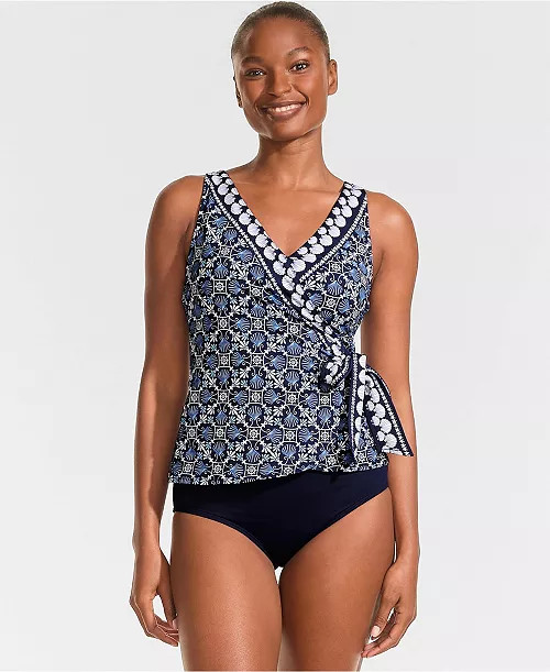 Women's Side Tie Tankini Top | Macy's