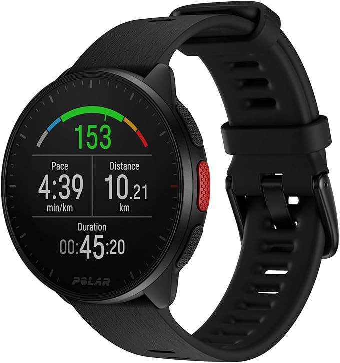 POLAR Pacer Ultra-Light GPS Fitness Tracker Smartwatch for Runners; S-L, for Men or Women, Black | Amazon (US)
