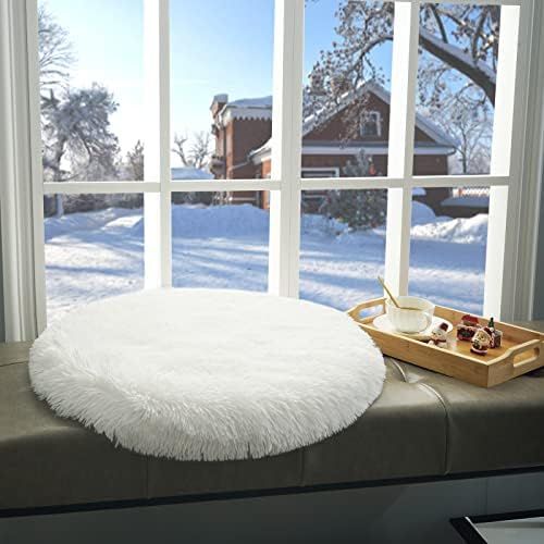 Espiraio Seat Cushion, Super Soft Comfortable Round Cushion, Non-Slip Fluffy Chair Cushion, Plush Ch | Amazon (US)