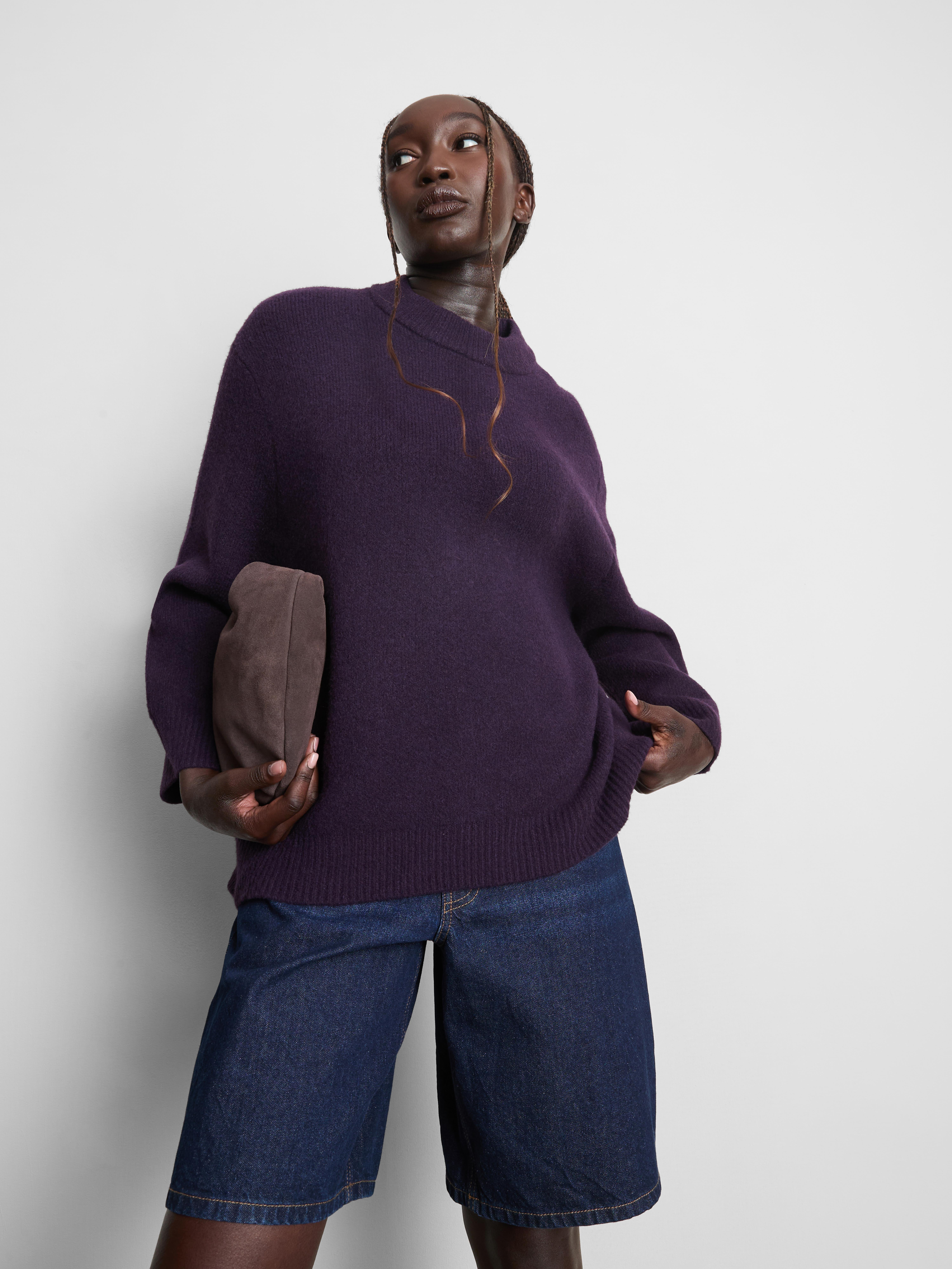 Wool Blend Oversized Crew Neck Jumper | Primark UK